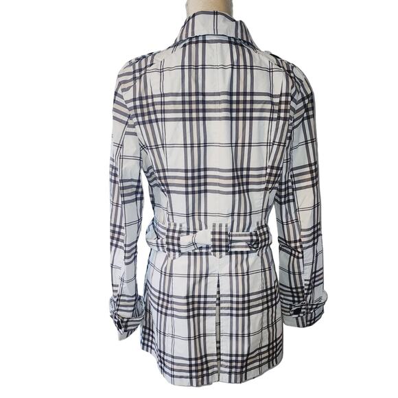 North Crest Classic Women's Plaid Belted Raincoat Size Small - Picture 4 of 5